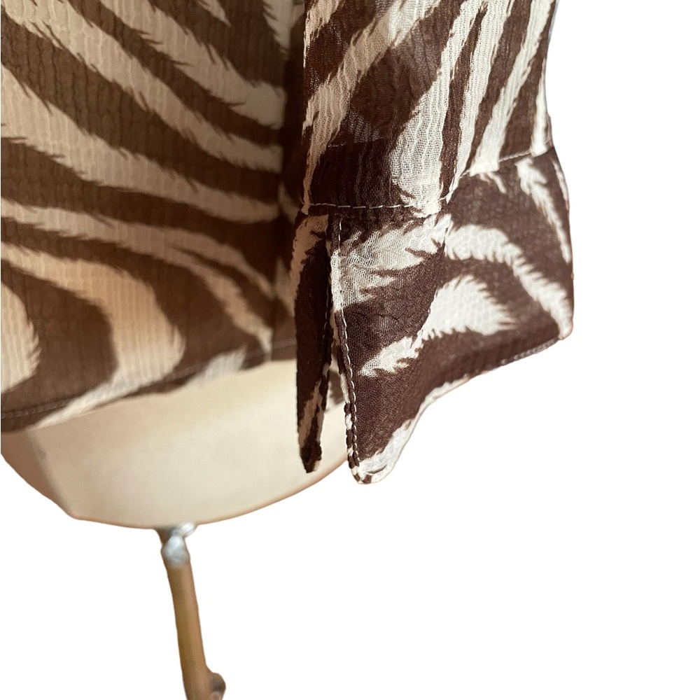 Alfred Dunner Animal Print Button Down Shirt - Picture 3 of 6